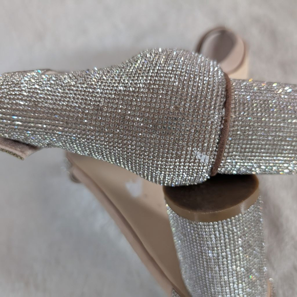Jeffrey Campbell Laura Silver Rhinestone Heels - Size 9 - Picture 6 of 16